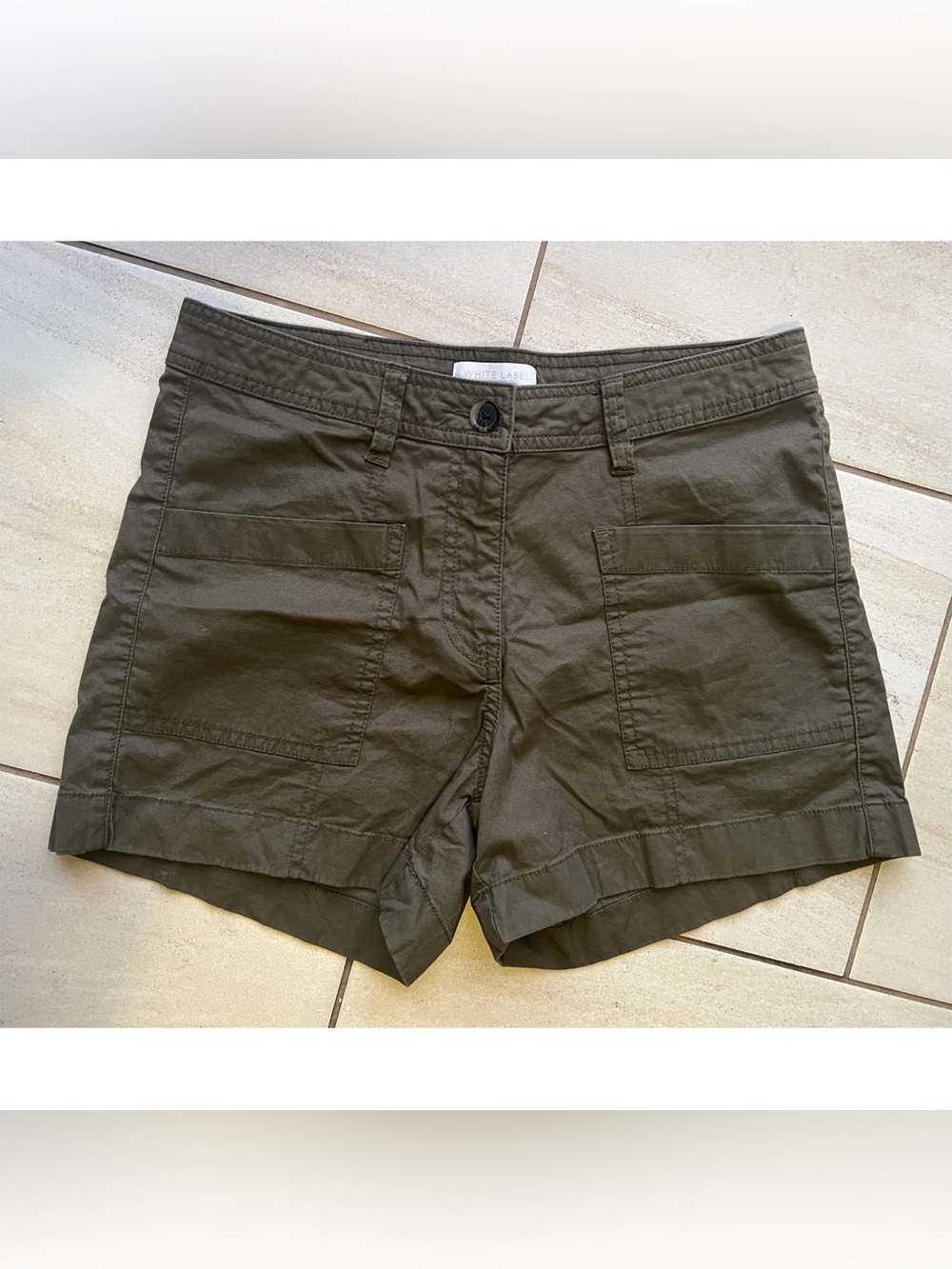 White Label Olive Utility Bermuda Shorts